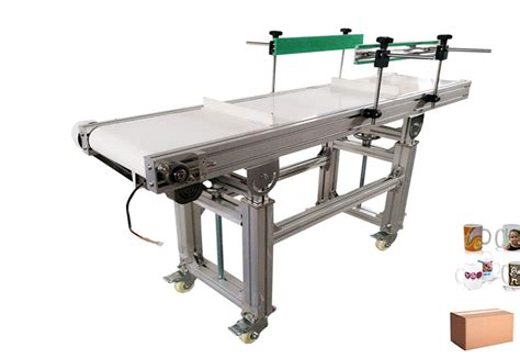 Buy PreAsion PVC Belt Ramp Conveyor Machine Baffle Double Guardrail ...