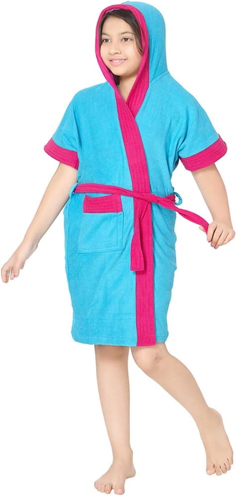 Buy Sanddune Kids Girl Bathrobe | Terry Cotton Shower Gown | Half ...