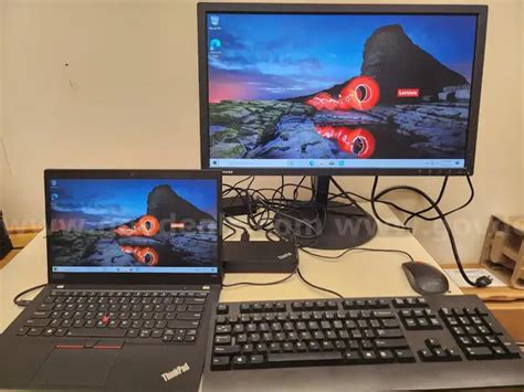(1) Lenovo T490s Laptop with Monitor and Dock - [IU-NW] | GovDeals