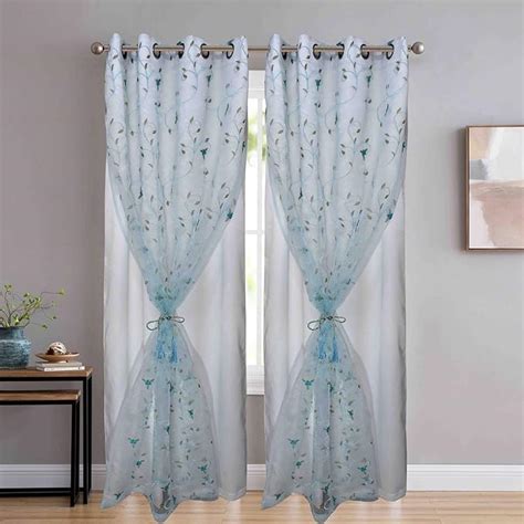 Buy JVIN FAB Cotton Curtain, 7 Ft, Blue, Sky, Pooja Room/Living Room ...