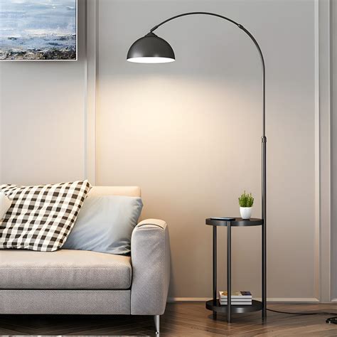 Modern Style Floor Light 1-Light Floor Standing Light with Table for ...