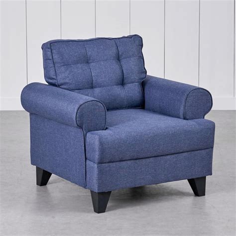Buy Helios California Fabric 1-Seater Sofa - Blue from Helios by Home ...