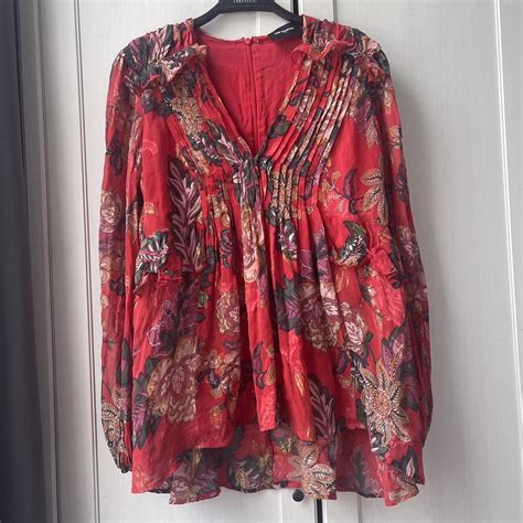 The Kooples Women's Red Blouse | Depop