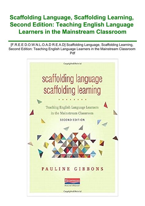 [F.R.E.E D.O.W.N.L.O.A.D R.E.A.D] Scaffolding Language Scaffolding ...
