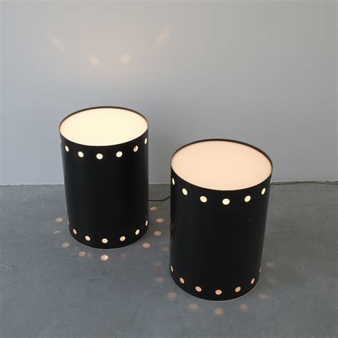 Staff Black Bed Side Tables with Lamps, Germany, circa 1965 - Staff ...