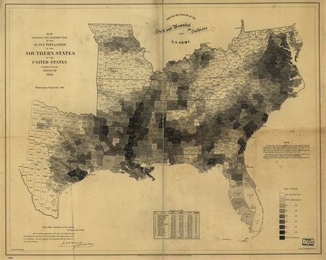 Abraham Lincoln: The president used this map to see where slavery was ...
