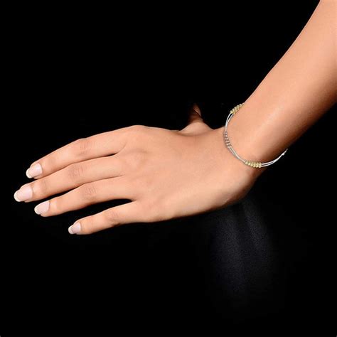 Buy 925 Sterling Silver Diamond-Cut Beaded Bracelet for Women | TrueSilver