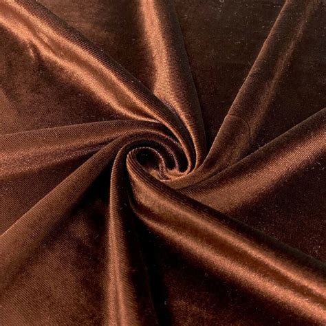 Ganesha Brown Velvet Dress Fabric Plain Velvet Material 44/45" Width ...