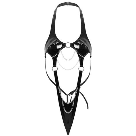 Chained backless black faux teddy dress gear up your mood