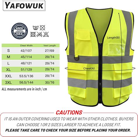Buy YAFOWUK Reflective Safety Vest Neon Construction Vest Hi-Vis 7 ...