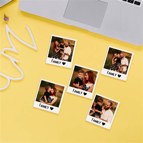 Fridge magnet set of 5 - with customized image and text – Indigifts