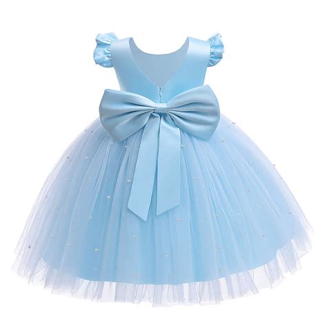 Mikrdoo Big Girls Dress Princess Sleeveless Bow Piano Performance Gauze ...