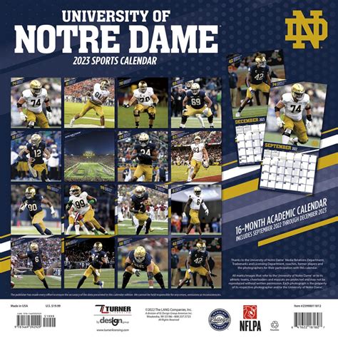 Notre Dame Calendar 2024 - Printable And Enjoyable Learning