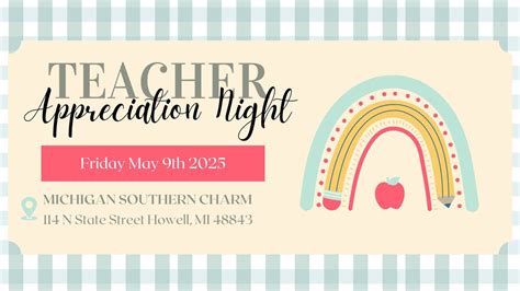 Teacher Appreciation Night, 114 N State St , Howell, MI, United States ...