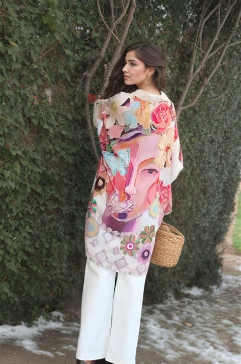 Floral Harmony Cape Shirt Beige – Navvi.in