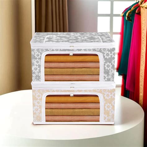 Kuber Industries Pack of 2 Saree Storage Bag | Waterproof Storage Box ...