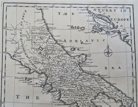 Southern Italy Kingdom of Naples & Sicily 1760 Bowen decorative map: (1760) Mapa | RareMapsandBooks
