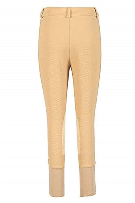 Tuff Rider Kid's Ribb Knee Patch Breeches, Light Tan, 8 : Amazon.in ...