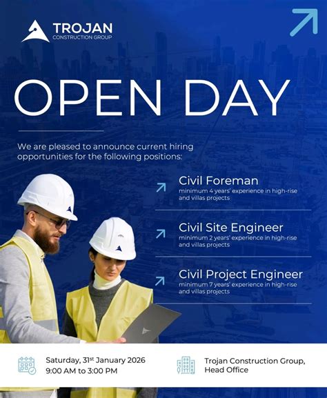 Trojan Construction Group Walk-in Interview 2026 | Hiring Engineers ...