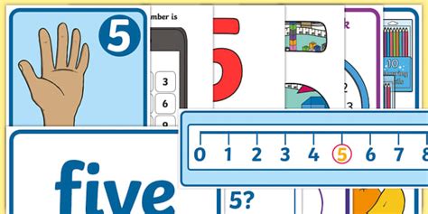 Display Pack Number '5' | Art | Maths