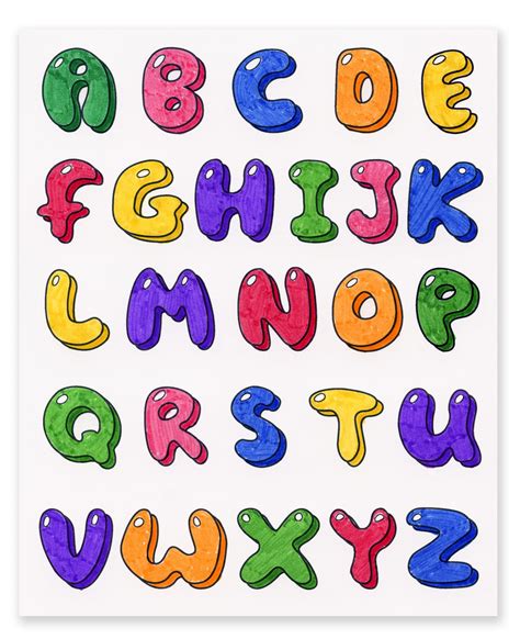 Image result for Bubble Letters Tutorial