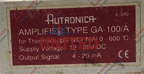 AUTRONICA GA-100/A THERMOCOUPLE AMPLIFIER | United Marine Services