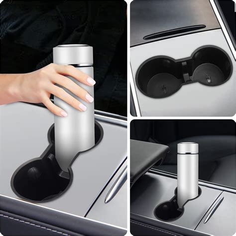 Buy Console Cup Holder Insert for Tesla Model 3/Y 2022 2021,Upgrade ...