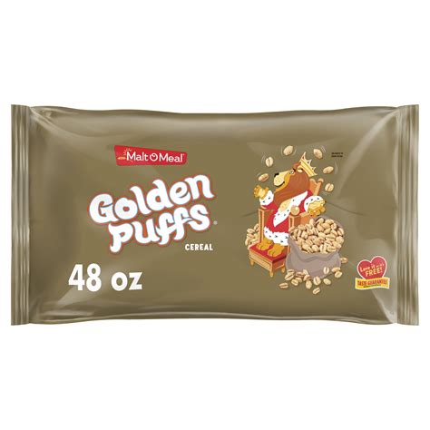 Malt-O-Meal Golden Puffs Breakfast Cereal, Puffed Wheat Cereal, 48 oz ...