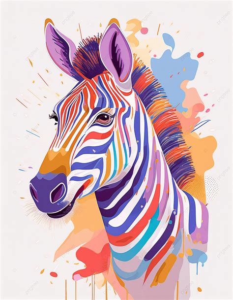 Colorful Zebra Portrait Background Wallpaper Image For Free Download - Pngtree