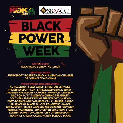 Black Power Week: Black History Program - Power Coalition for Equity ...