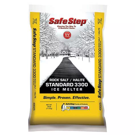 Safe Step Rock Salt Ice Melter Sodium Chloride Rock Salt Melts Ice Down ...