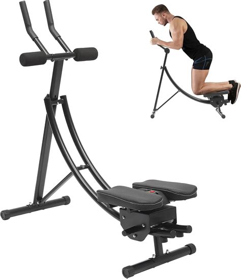 Ab Machine,Foldable Fitness Wquipment Height Adjustable AB Trainer ...