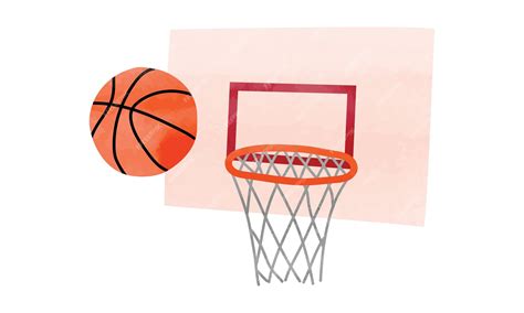 Premium Vector | Basketball hoop clipart. Basketball goal watercolor ...