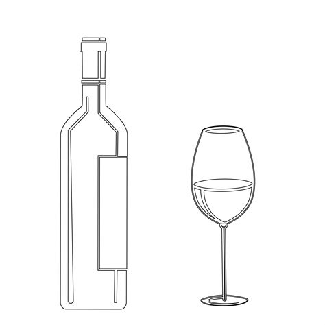 Glass Wine Outline Drawing Free Stock Photo - Public Domain Pictures