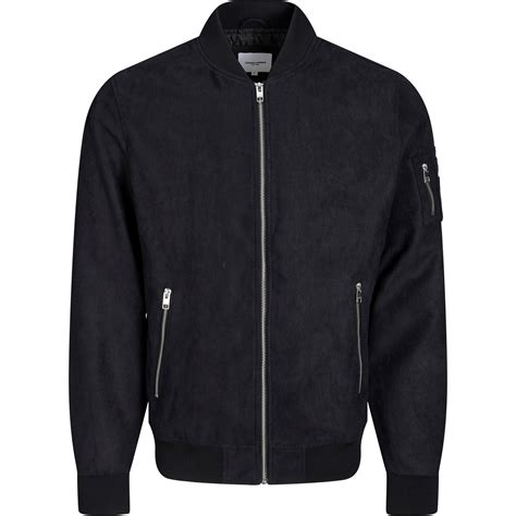 Jack and Jones | Men's Suede Long Sleeve Bomber Jacket | Bomber Jackets ...