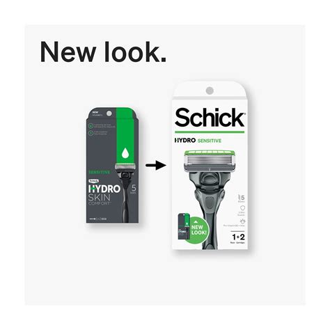 Buy Schick Hydro Sensitive 5 Bladed Razor, 1 Handle + 2 Cartridges from ...