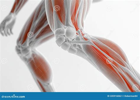 Detailed Anatomical Illustration of the Knee Joint Showcasing Muscles ...