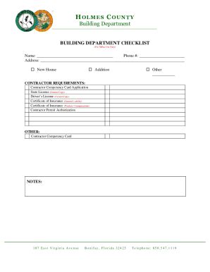 Fillable Online checklist model home - Orange County Government Fax ...