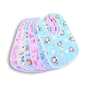 ANTIL'S New Born Baby Cotton Printed Waterproof Apron/Bib Pack of 6 ...