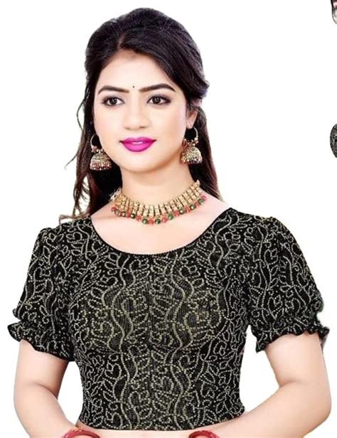 Buy The Wow Factor Readymade Stretchable Bandhani Print Blouse with ...
