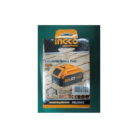INGCO 20V 4.0Ah Lithium-Ion Battery Pack for INGCO India | Ubuy