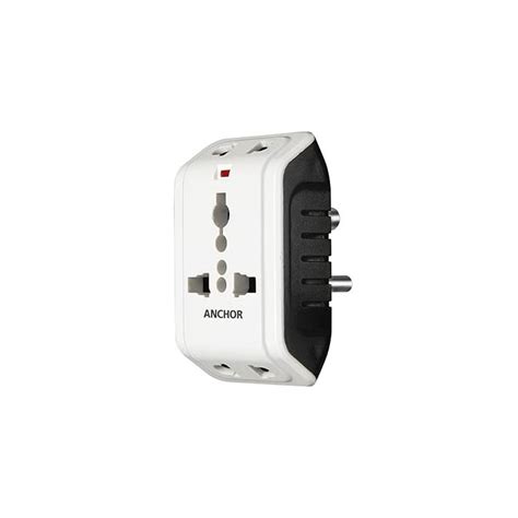 ANCHOR 6A 3 Pin Multi Plug Socket Travel Adapter with Universal Socket ...