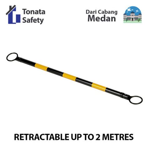 Promo Cone Bar / Cone Pole / Pembatas Kerucut 1 - 2 Meter Kuning Hitam ...