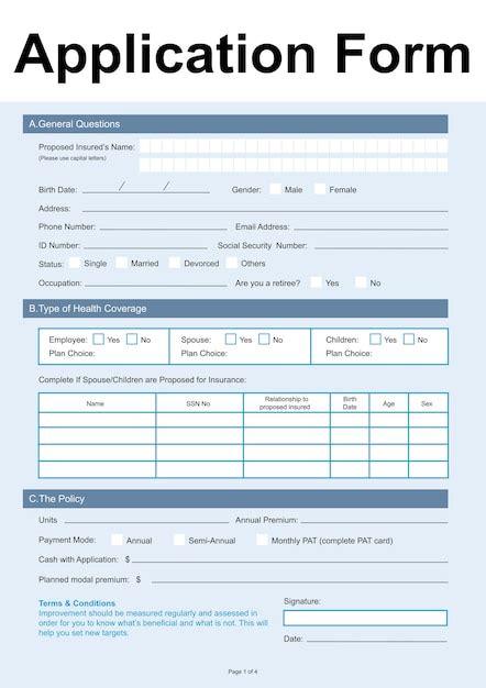 Illustration of application form | Free Vector