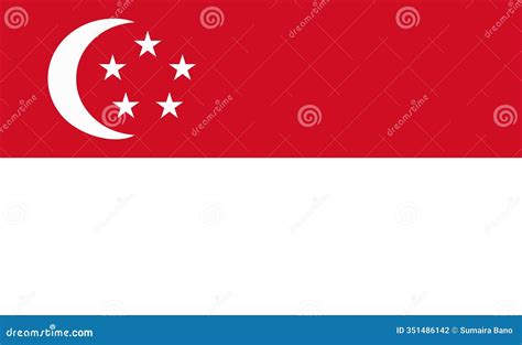 Flag Map Of Singapore. 3D Rendering Singapore Map And Flag On Asia Map. The National Symbol Of ...