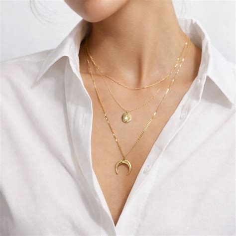 18kt Gold Plated Sleek Layered Necklace, Serena (Pre-order) – Inaya ...