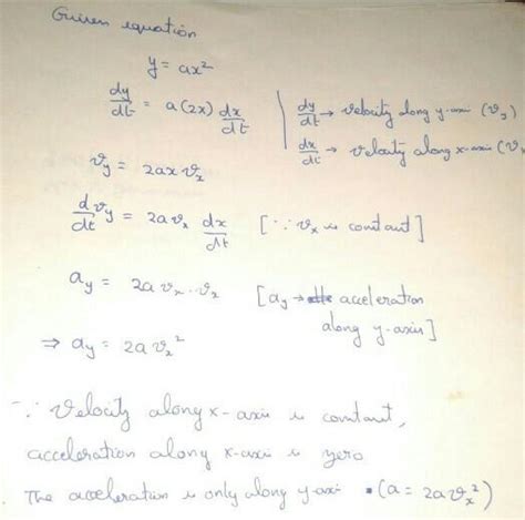 a particle is moving in a parabolic path y=4x^2 with constant speed v m ...