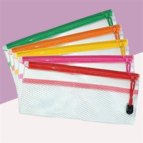 Transparent Pencil Pouch with Net - Small ( Pack of 1 ) – Topperskit LLP