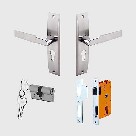 Dorset Zovi Door Handle on Plate 8" | Both Side Key Lock | 60mm ...