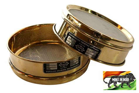 Buy POPULAR Brass Frame Test Sieve (Diameter = 200mm) – Lid & Receiver ...